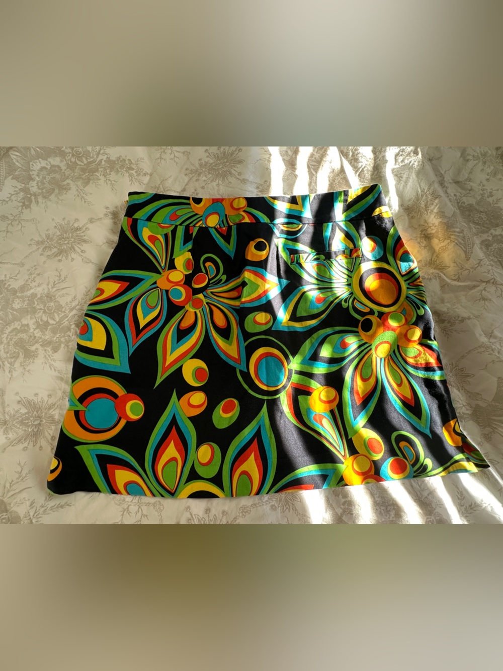 Loudmouth Women’s Black Floral Retro Skort with Multi-Color Print